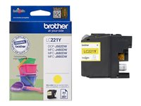 Brother LC221Y - Gul - original - bläckpatron - för Brother DCP-J562DW, MFC-J480DW, MFC-J680DW, MFC-J880DW LC221Y