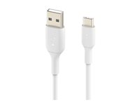Belkin BoostCharge - USB-kabel - USB-C (hane) till USB (hane) - USB 2.0 - 1 m - vit (paket om 2) CAB001BT1MWH2PK