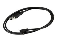 StarTech.com Micro USB-kabel för laddning och synkning M/M - Högervinklad Micro USB - 0,05/0,25 mm² - 1 m - USB-kabel - mikro-USB typ B (hane) till USB (hane) - USB 2.0 - 1 m - högervinklad kontakt - svart - för P/N: USB2PCARBK, USB2PCARBKS, USBEXTAA10BK, USBEXTAA6BK, USBLT2PCARW, USBUB2PCARB USBAUB1MRA