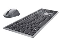Dell Pro Plus Keyboard and Mouse KM7321W - Sats med tangentbord och mus - trådlös - 2.4 GHz, Bluetooth 5.0 - QWERTY - hela norden - Titan gray - med 3 years NBD Advance Exchange - för Latitude 7320 Detachable; XPS 17 9710 KM7321WGY-NOR