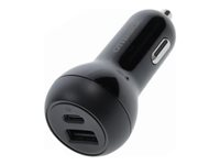 OtterBox - Strömadapter för bil - 32 Watt - PD 3.1/PPS - 2 utdatakontakter (USB-C, USB) - svart 77-98235