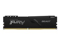 Kingston FURY Beast - DDR4 - sats - 32 GB: 2 x 16 GB - DIMM 288-pin - 3733 MHz / PC4-29800 - CL19 - 1.35 V - ej buffrad - icke ECC - svart KF437C19BB1K2/32