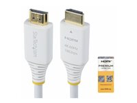 StarTech.com 6ft (1.8m) Premium Certified High Speed HDMI Cable, 4K60Hz - Premium hög hastighet - HDMI-kabel med Ethernet - HDMI hane till HDMI hane - 1.8 m - skärmad - vit - passiv, 2K144Hz stöd, 4K60Hz UHD-stöd, HDR10-stöd HDMI2-CABLE-4K60-6FW