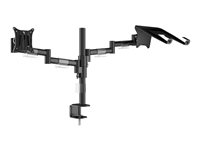 Multibrackets M Officeline - Monteringssats (anteckningsbokhållare, VESA-fäste) - för LCD-bildskärm/bärbar dator - svart - skärmstorlek: 15"-30" - disk-monteringsbar 7350022736634