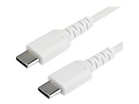 StarTech.com 1 m USB-C-kabel&nbsp;-&nbsp;vit - USB-kabel - 24 pin USB-C (hane) rak till 24 pin USB-C (hane) rak - Thunderbolt 3 / USB 2.0 - 1 m - vit RUSB2CC1MW
