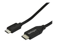 StarTech.com USB C to Micro USB Cable 2m 6ft - USB-C to Micro USB Charge Cable - USB 2.0 Type C to Micro B - Thunderbolt 3 Compatible (USB2CUB2M) - USB-kabel - 24 pin USB-C (hane) till mikro-USB typ B (hane) - USB 2.0 - 2 m - svart USB2CUB2M