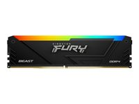 Kingston FURY Beast RGB - DDR4 - sats - 128 GB: 4 x 32 GB - DIMM 288-pin - 3200 MT/s / PC4-25600 - CL16 - 1.35 V - ej buffrad - icke ECC - svart KF432C16BB2AK4/128