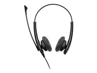 Jabra BIZ 1100 Duo - Headset - på örat - kabelansluten - 3,5 mm kontakt - svart - universitet - Certifierad för Microsoft-teams, Zoomcertifierad 1159-0139-EDU