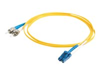 C2G LC-ST 9/125 OS1 Duplex Singlemode PVC Fiber Optic Cable (LSZH) - Patch-kabel - ST enkelläge (hane) till LC enkelläge (hane) - 3 m - fiberoptisk - duplex - 9 / 125 mikrometer - OS1 - halogenfri - gul 85597