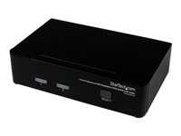 StarTech.com Professionell USB DisplayPort KVM-switch med 2 portar och audio - Omkopplare för tangentbord/video/mus/ljud - 2 x KVM/ljud - 1 lokal användare - skrivbordsmodell - för P/N: DP4N1USB6, IM12D1500P, SVA12M2NEUA, SVA12M5NA SV231DPUA