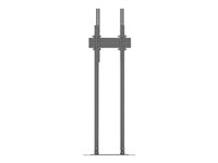 Multibrackets M Pro Dual Pole Floorbase B2B - Ställ - för 2 LCD-bildskärmar - plast, aluminium, stål - svart - skärmstorlek: 65"-90" - golvstående 7350073738984