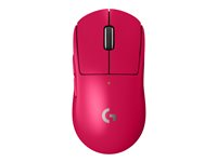 Logitech G PRO X SUPERLIGHT 2 - Mus - gaming - optisk - 5 knappar - trådlös - 2.4 GHz - USB Logitech LIGHTSPEED-mottagare - rosa 910-006798