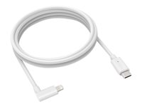 Compulocks 6FT USB-C Male to 90 Degree Lightning Charging Cable Right Angle - Lightning-kabel - 24 pin USB-C hane rak till Lightning hane högervinklad - 1.83 m - vit - för Compulocks iPad 10, Space 360, Space AV Capsule iPad 10, Space Swing Arm iPad 10 6FTC90DLT01