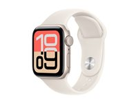 Apple Watch SE 3 (GPS) - 40 mm - stjärnljusaluminium - smart klocka med sportband - fluoroelastomer - starlight - bandstorlek: M/L - 64 GB - Wi-Fi 4, Bluetooth - 26.3 g MEH54QN/A