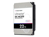 WD Ultrastar DC HC570 - Hårddisk - krypterat - 22 TB - inbyggd - 3.5" - SAS 12Gb/s - 7200 rpm - buffert: 512 MB - Self-Encrypting Drive (SED) 0F48051