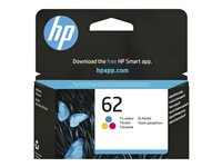 HP 62 - 4.5 ml - färg (cyan, magenta, gul) - original - bläckpatron - för ENVY 55XX, 56XX, 76XX; Officejet 200, 250, 57XX, 8040 C2P06AE#UUS