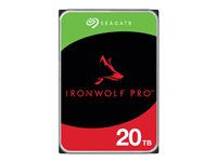 Seagate IronWolf Pro ST20000NT001 - Hårddisk - 20 TB - inbyggd - 3.5" - SATA 6Gb/s - 7200 rpm - buffert: 256 MB - med 3 års Seagate Rescue Data Recovery ST20000NT001