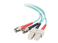 C2G SC-ST 10Gb 50/125 OM3 Duplex Multimode PVC Fiber Optic Cable (LSZH) - Nätverkskabel - ST-läge (multi-mode) (hane) till SC-läge (multi-mode) (hane) - 2 m - 2 m - fiberoptisk - duplex - 50/125 mikron - OM3 - halogenfri - havsblå 85523