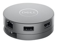 Dell Mobile Adapter DA310 - Dockningsstation - USB-C - VGA, DP, HDMI, USB-C - 1GbE - med 3 års grundläggande maskinvarugaranti DELL-DA310