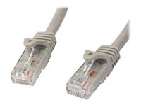 StarTech.com 75ft CAT6 Ethernet Cable, 10 Gigabit Snagless RJ45 650MHz 100W PoE Patch Cord, CAT 6 10GbE UTP Network Cable w/Strain Relief, Gray, Wiring is UL Certified/TIA - Category 6 - 24AWG (N6PATCH75GR) - Patch-kabel - RJ-45 (hane) till RJ-45 (hane) - 22.9 m - UTP - CAT 6 - hakfri - grå N6PATCH75GR