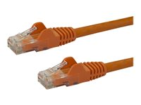 StarTech.com Cat6-patchkabel med hakfria RJ45-kontakter – 2 m, orange - Patch-kabel - RJ-45 (hane) till RJ-45 (hane) - 2 m - UTP - CAT 6 - hakfri - orange N6PATC2MOR