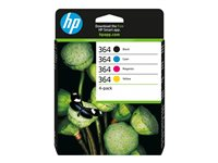 HP 364 - 4-pack - svart, gul, cyan, magenta - original - blister - bläckpatron - för Deskjet 35XX; Photosmart 55XX, 55XX B111, 65XX, 7510 C311, 7520, Wireless B110 N9J73AE#301
