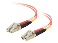 C2G Low-Smoke Zero-Halogen - Patch-kabel - LC multiläge (hane) till LC multiläge (hane) - 2 m - 2 m - fiberoptisk - 50/125 mikron - orange 85336