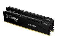 Kingston FURY Beast - DDR5 - sats - 16 GB: 2 x 8 GB - DIMM 288-pin - 6000 MHz / PC5-48000 - CL40 - 1.35 V - ej buffrad - on-die ECC KF560C40BBK2-16