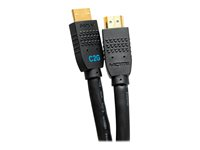 C2G 12ft Ultra Flexible 4K Active HDMI Cable Gripping 4K 60Hz - In-Wall M/M - HDMI-kabel med Ethernet - HDMI hane till HDMI hane - 3.7 m - svart - aktiv, 4K60Hz stöd C2G10379