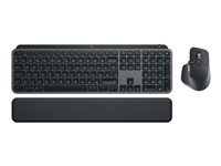 Logitech MX Keys S Combo - Sats med tangentbord och mus - bakgrundsbelyst - trådlös - Bluetooth LE - nordiskt (danska/finska/norska/svenska) - tangentbrytare: Saxnyckel - grafit - med Palm Rest 920-011612