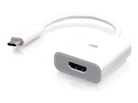 C2G USB-C to HDMI Audio/Video Adapter Converter - 4K 60Hz - White - Videokort - 24 pin USB-C hane till HDMI hona - vit - 4K60Hz stöd C2G26936