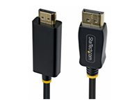 Startech - Adapterkabel - DisplayPort hane till HDMI hane - 1 m - svart - 4K60Hz stöd, Enkelriktad, aktiv 1M-DP-HDMI-4K60-GR