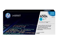 HP 650A - Cyan - original - LaserJet - tonerkassett (CE271A) - för Color LaserJet Enterprise CP5520, CP5525, M750 CE271A