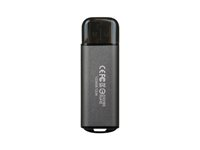 Transcend JetFlash 920 - USB flash-enhet - 128 GB - USB 3.2 Gen 1 - rymdgrå TS128GJF920
