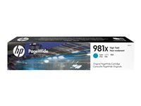 HP 981X - 116 ml - Lång livslängd - cyan - original - PageWide - bläckpatron - för PageWide Enterprise Color MFP 586; PageWide Managed Color E55650 L0R09A