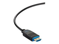 C2G 20ft (6.1m) C2G Performance Series High Speed HDMI Active Optical Cable (AOC) - 4K 60Hz Plenum Rated - High Speed - HDMI-kabel - HDMI hane till HDMI, 24 pin USB-C - 6.1 m - svart - 4K60Hz stöd, Active Optical Cable (AOC), plenum C2G41481