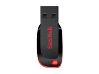 SanDisk Cruzer Blade - USB flash-enhet - 64 GB - USB 2.0 - svart, röd SDCZ50-064G-B35