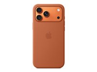 Apple - Baksidesskydd för mobiltelefon - MagSafe-kompatibilitet - silikon - terrakotta - för iPhone 17 Pro Max MGFQ4ZM/A
