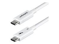 StarTech.com - Thunderbolt-kabel - Thunderbolt 5 (hane) till Thunderbolt 5 (hane) - USB4 / Thunderbolt 3 / Thunderbolt 4 / Thunderbolt 5 / DisplayPort 2.1 - 50 cm - stöd för 4K, stöd för 8K, passiv, USB-strömförsörjning (240W) - vit TBLT5MM50CM240WWH