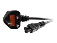 C2G Laptop Power Cord - Strömkabel - IEC 60320 C5 till BS 1363 (hane) - AC 250 V - 1 m - formpressad - svart - Storbritannien 80601