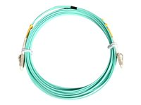 StarTech.com 10m (30ft) LC/UPC to LC/UPC OM3 Multimode Fiber Optic Cable, Full Duplex 50/125Âµm Zipcord Fiber Cable, 100G Networks, LOMMF/VCSEL, <0.3dB Low Insertion Loss - LSZH Fiber Patch Cord - Patch-kabel - LC multiläge (hane) till LC multiläge (hane) - 10 m - 10 m - fiberoptisk - duplex - 50/125 mikron - havsblå - för P/N: MASFP10GBSR, SFP10GBLRMST, SFP10GBSRST, SFP10GSRSST, SFP10GSRXST, SV565FXHD4KU A50FBLCLC10