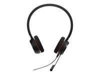 Jabra Evolve 20 UC stereo - Headset - på örat - kabelansluten - USB-C, USB-A - ljudisolerande - Alcatel-Lucent-certifierad, Avaya-certifierad, Certifierad för Microsoft-teams, Cisco Certified, Unify-certifierad 4999-829-269