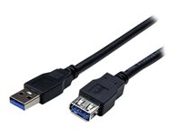 StarTech.com 6 ft Black SuperSpeed USB 3.0 Extension Cable A to A M/F - 2m USB 3 Male to Female Ext Cable / Cord 6ft - 5Gbps (USB3SEXT6BK) - USB-förlängningskabel - USB typ A (hane) till USB typ A (hona) - USB 3.0 - 1.8 m - svart - för P/N: BNDDKT30CAHV, SV211DPUA4K, SV211HDUA4K, USB2001EXT2NA, USB2002EXT2NA, USB2004EXT2NA USB3SEXT6BK
