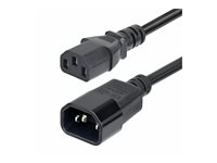StarTech.com 4.5m Power Extension Cord, C14 to C13, 15A 250V, KEMA-KEUR - Förlängningskabel för ström - IEC 60320 C14 till power IEC 60320 C13 - AC 250 V - 15 A - 4.6 m - formpressad - svart PXTC13C141415FEU