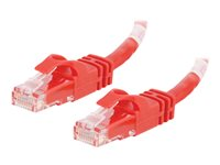 C2G Cat6 Booted Unshielded (UTP) Crossover Patch Cable - Övergångskabel - RJ-45 (hane) till RJ-45 (hane) - 2 m - UTP - CAT 6 - formpressad, hakfri, tvinnad - röd 83559