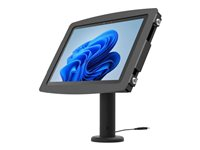 Compulocks Surface Pro 3-7 Space Enclosure Tilting Stand 8" - Monteringssats (hölje, ställ) - lutningsbar - för surfplatta - kiosk - låsbar - höggradig aluminium - svart - skärmstorlek: 11.8"-12.3" - bänk - för Microsoft Surface Pro 3, Pro 4, Pro 5, Pro 6, Pro 7, Pro 7+ TCDP01540GEB