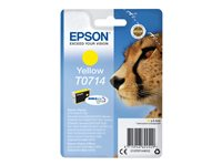 Epson T0714 - 5.5 ml - gul - original - bläckpatron - för Stylus DX9400, SX115, SX210, SX215, SX218, SX415, SX515, SX610; Stylus Office BX310, BX610 C13T07144012