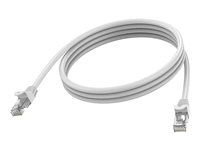 Vision - Patch-kabel - RJ-45 (hane) till RJ-45 (hane) - 1 m - 6.2 mm - STP - CAT 6a - formpressad, hakfri - vit TC 1MCAT6A