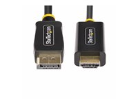 StarTech.com 6.6ft (2m) DisplayPort to HDMI Adapter Cable, 4K 60Hz with HDR, DP to HDMI 2.0b, Active Video Converter, DisplayPort Desktop to HDMI Monitor, M/M - DisplayPort to HDMI Cord (6F-DP-HDMI-4K60-HDR) - Adapterkabel - DisplayPort hane till HDMI hane - 2 m - svart - 4K60Hz stöd, HDR-stöd 6F-DP-HDMI-4K60-HDR