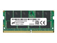 Micron - DDR4 - modul - 16 GB - SO DIMM 260-pin - 3200 MHz / PC4-25600 - CL22 - 1.2 V - ej buffrad - ECC MTA9ASF2G72HZ-3G2F1R